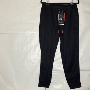 Spyder Black Men's Joggers with Red Drawstring Accents